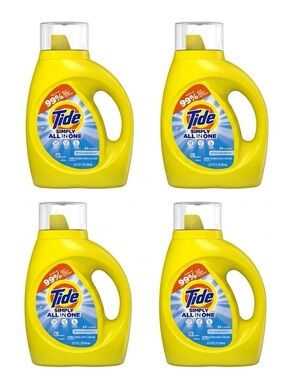 NWT Tide Simply All 8n One Detergent 32oz x 4 set of 4